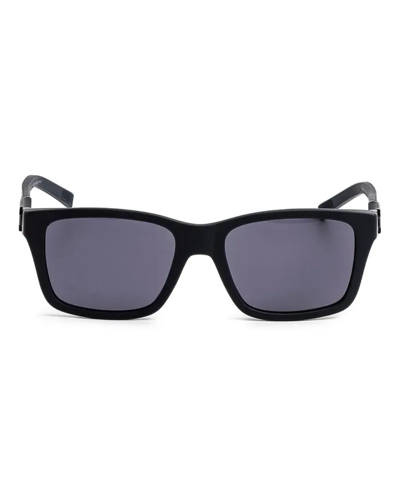 TAG Heuer Sonnenbrille mit eckigem Gestell - Schwarz Schwarz