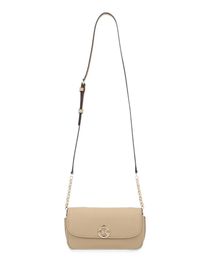 Michael Kors small Nolita logo-plaque leather crossbody bag - Nude Nude