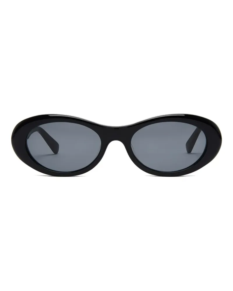 Stella McCartney Sonnenbrille mit ovalem Gestell - Schwarz Schwarz