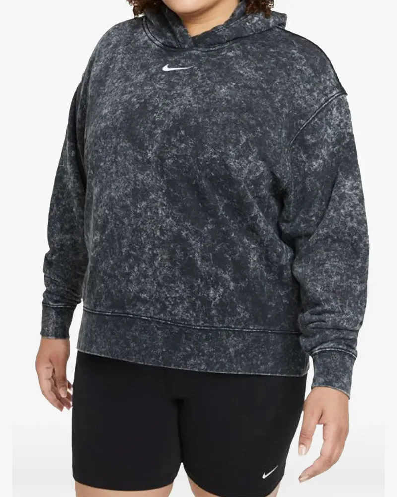 Nike washed fleece hoodie - Schwarz Schwarz