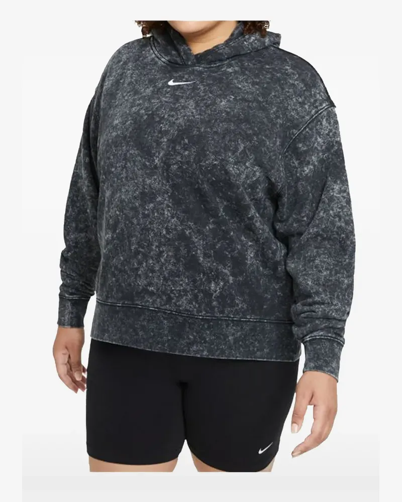 Nike washed fleece hoodie - Schwarz Schwarz
