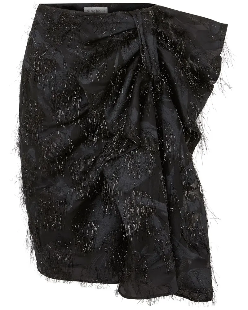 Nina Ricci Asymmetrischer Rock - Schwarz Schwarz