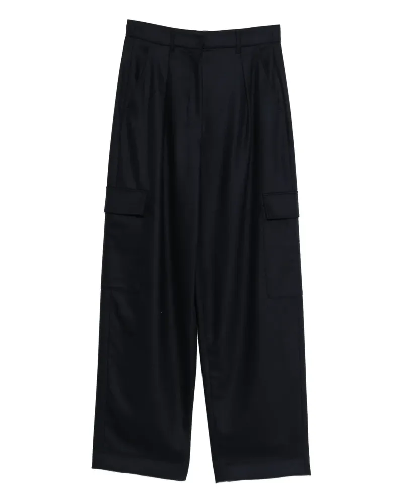 Max Mara Hose mit Falten - Schwarz Schwarz