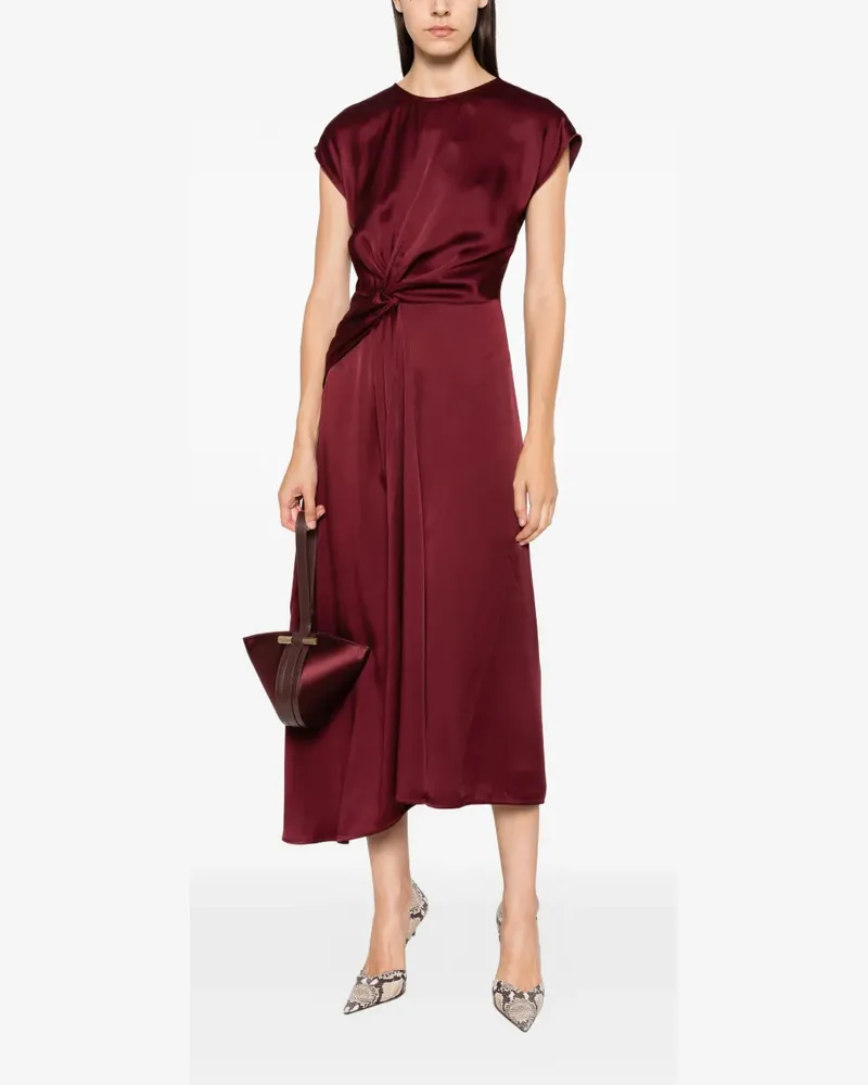 Victoria Beckham twisted-waist midi dress - Rot Rot