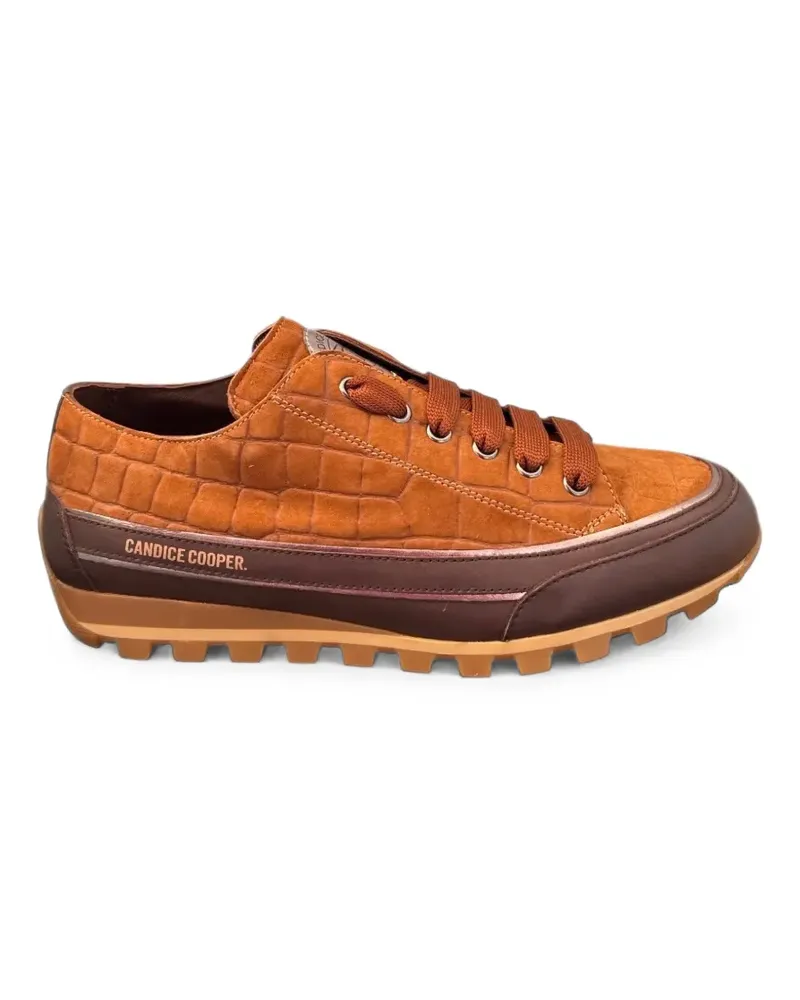 Candice Cooper croc-effect low-top sneakers - Braun Braun