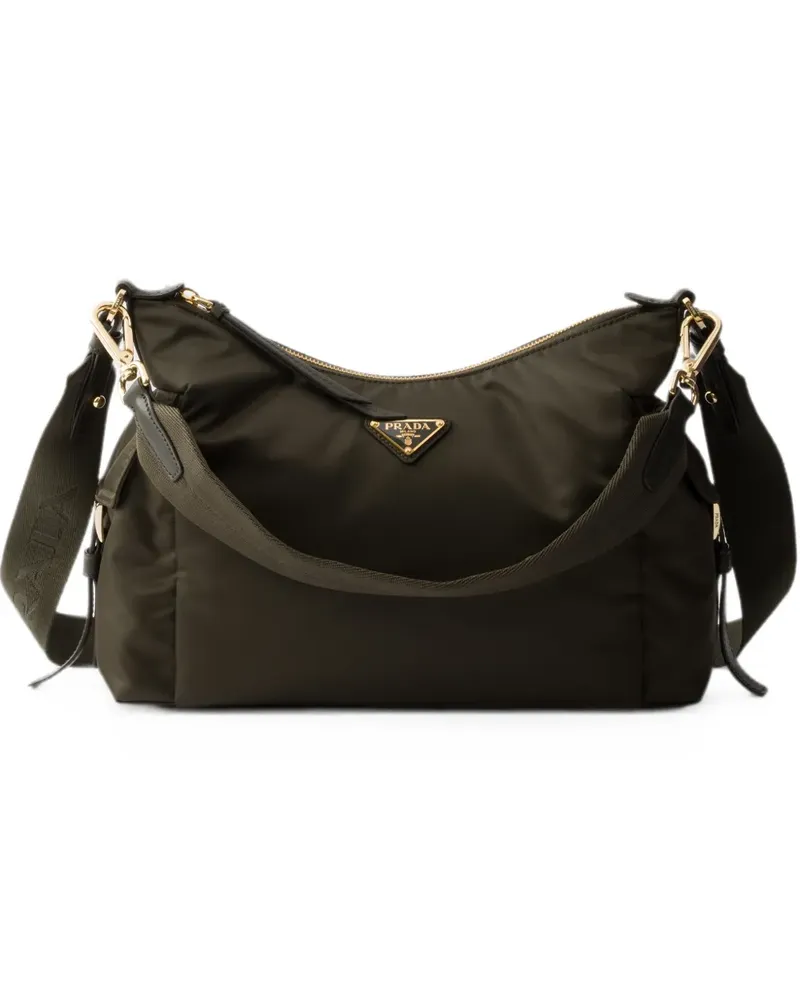 Prada Explore large Re-Nylon and leather bag - Grün Grün