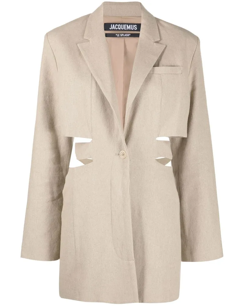 Jacquemus Kleid mit Cut-Outs im Blazer-Look - Nude Nude