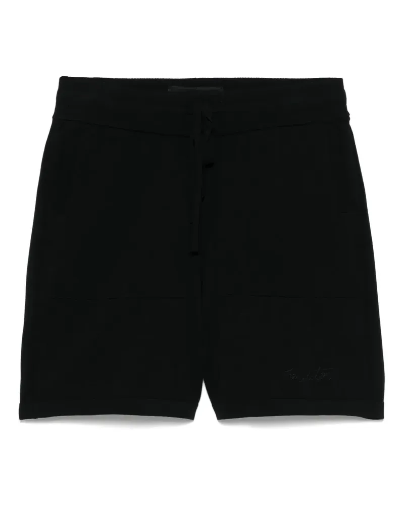 THE EDITOR Shorts mit Logo-Stickerei - Schwarz Schwarz