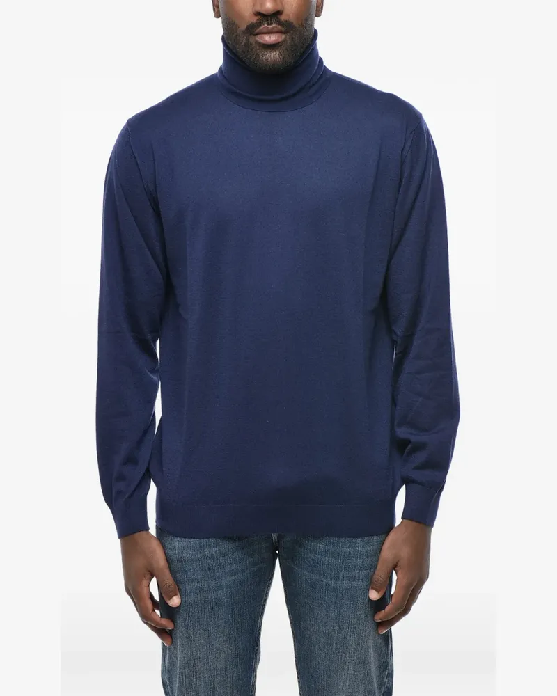 Malo Rollkragenpullover aus Kaschmir - Blau Blau