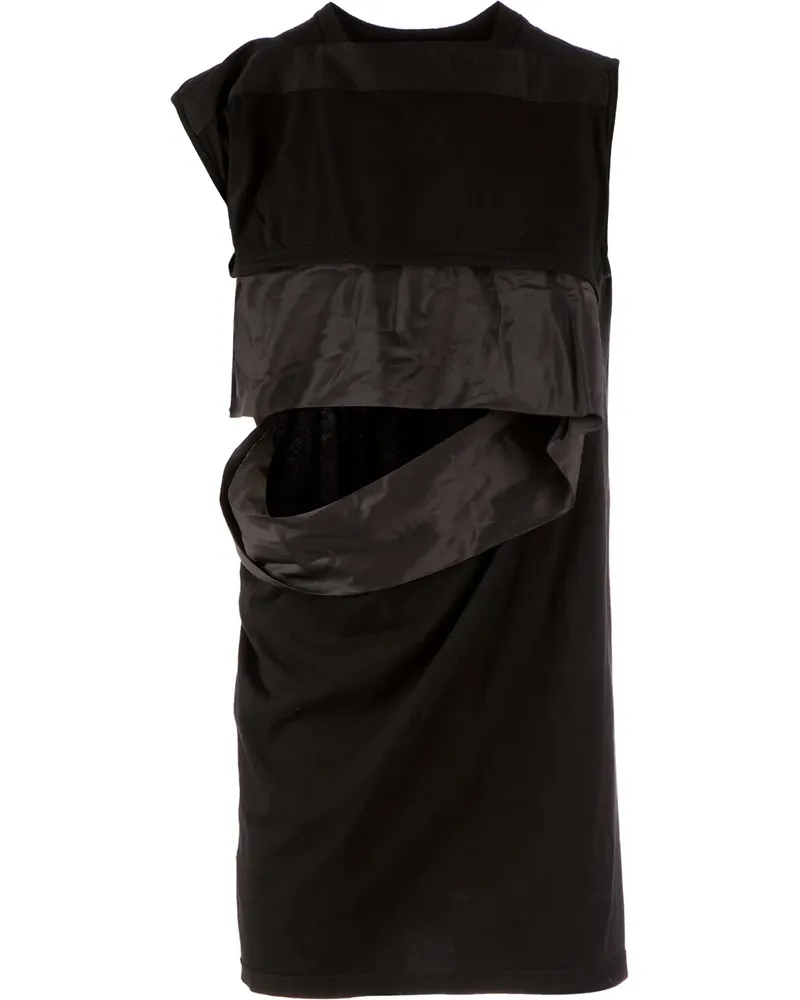 DRKSHDW by Rick Owens contrast panel sleeveless top - Schwarz Schwarz