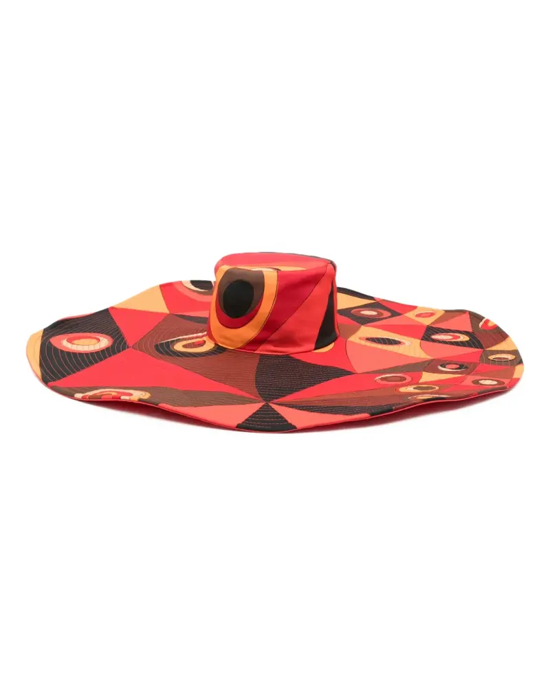 Emilio Pucci Wendbarer Sonnenhut mit Iride-Print - Orange Orange