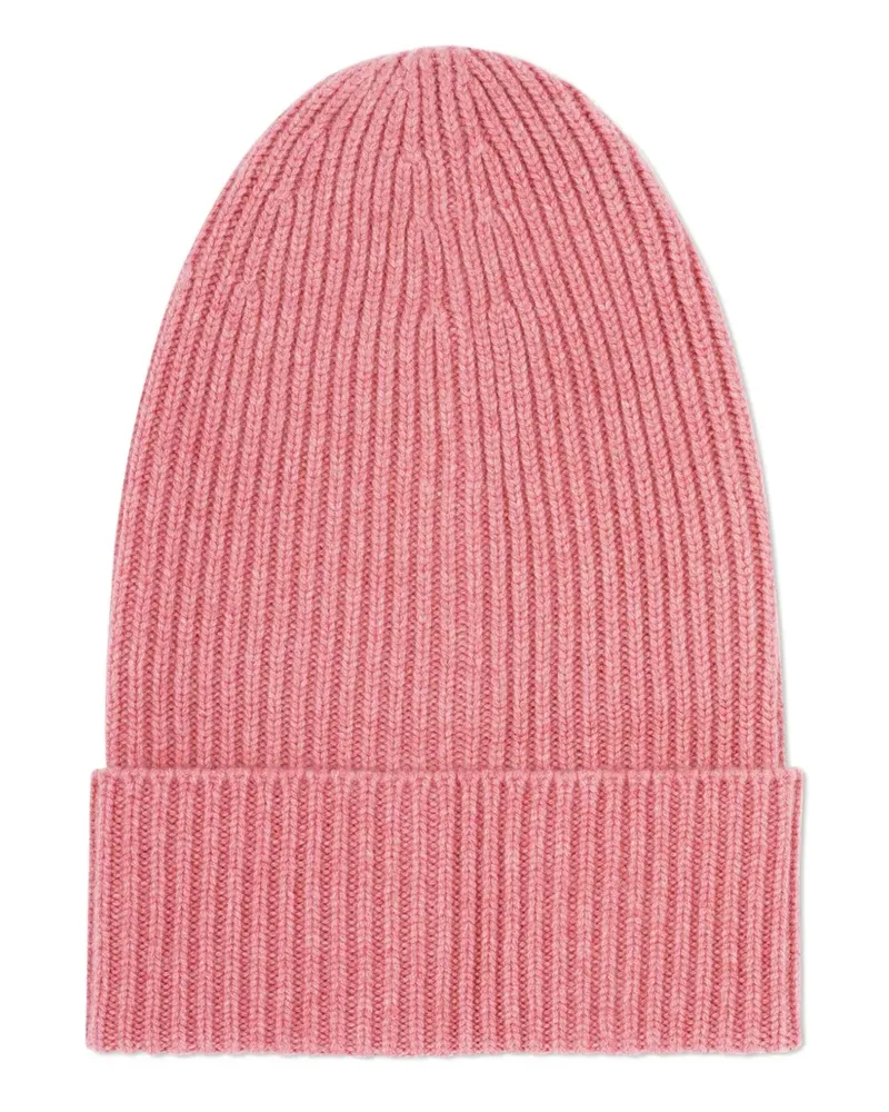 Eric Bompard ribbed cashmere beanie - Rosa Rosa
