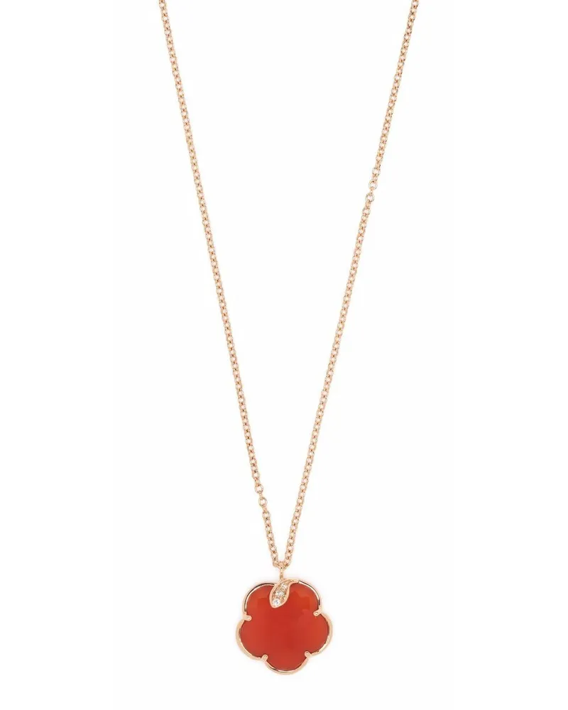 Pasquale Bruni 18kt Petit Joli Rotgoldhalskette mit Diamanten - Rosa Rosa