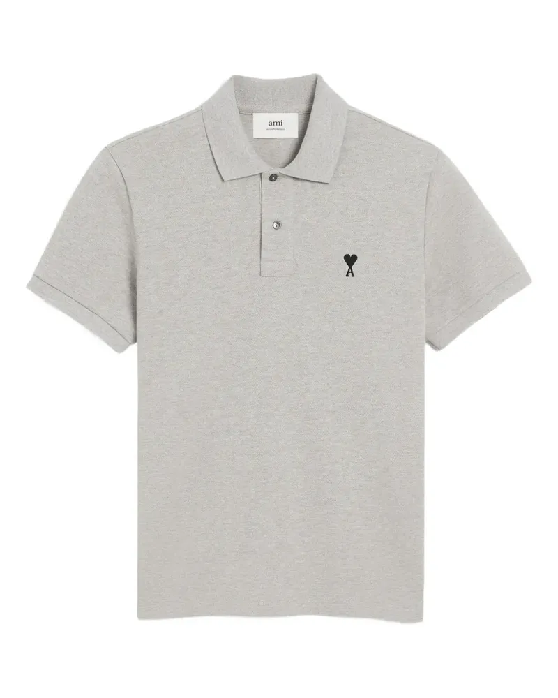 AMI Paris Poloshirt mit Ami de Coeur-Stickerei - Grau Grau