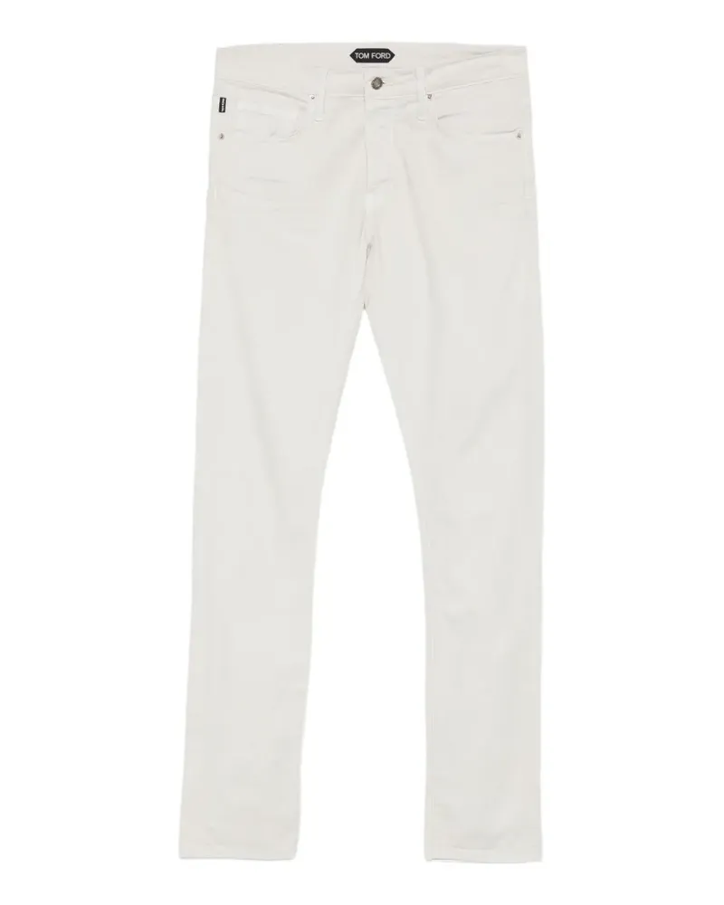 Tom Ford logo-patch trousers - Nude Nude