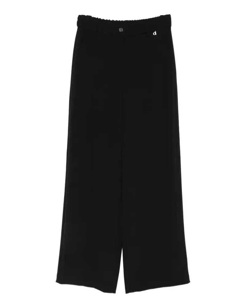 Dixie logo-plaque wide-leg trousers - Schwarz Schwarz