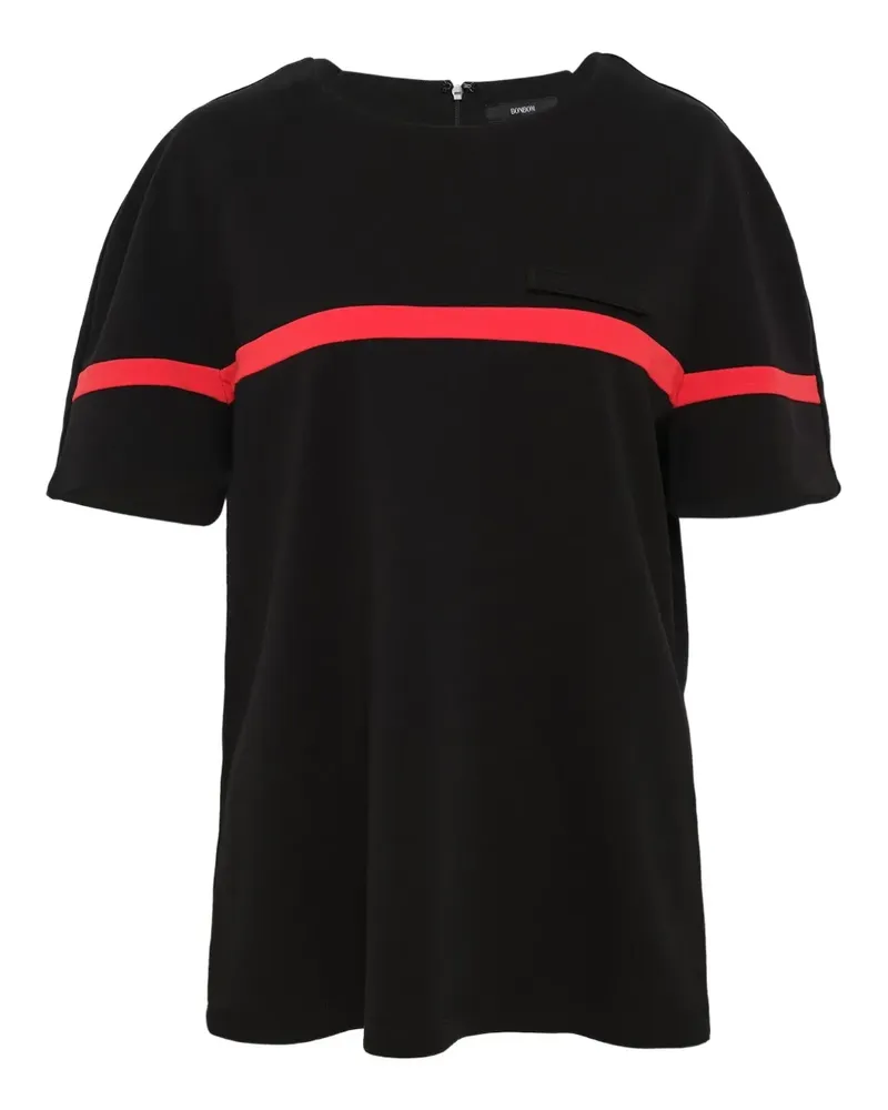 BONBOM stripe-detail T-shirt - Schwarz Schwarz