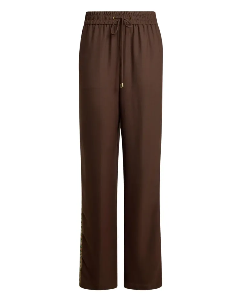 Etro drawstring wide-leg trousers - Braun Braun