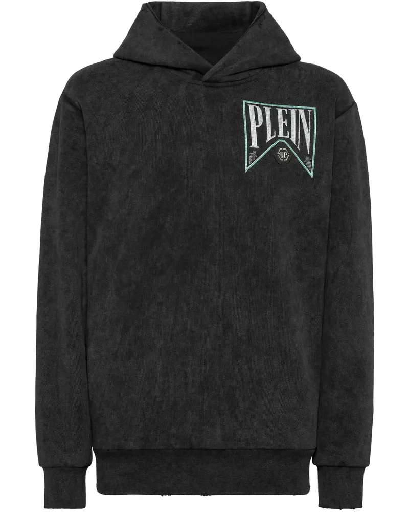 Philipp Plein Jersey-Hoodie - Schwarz Schwarz
