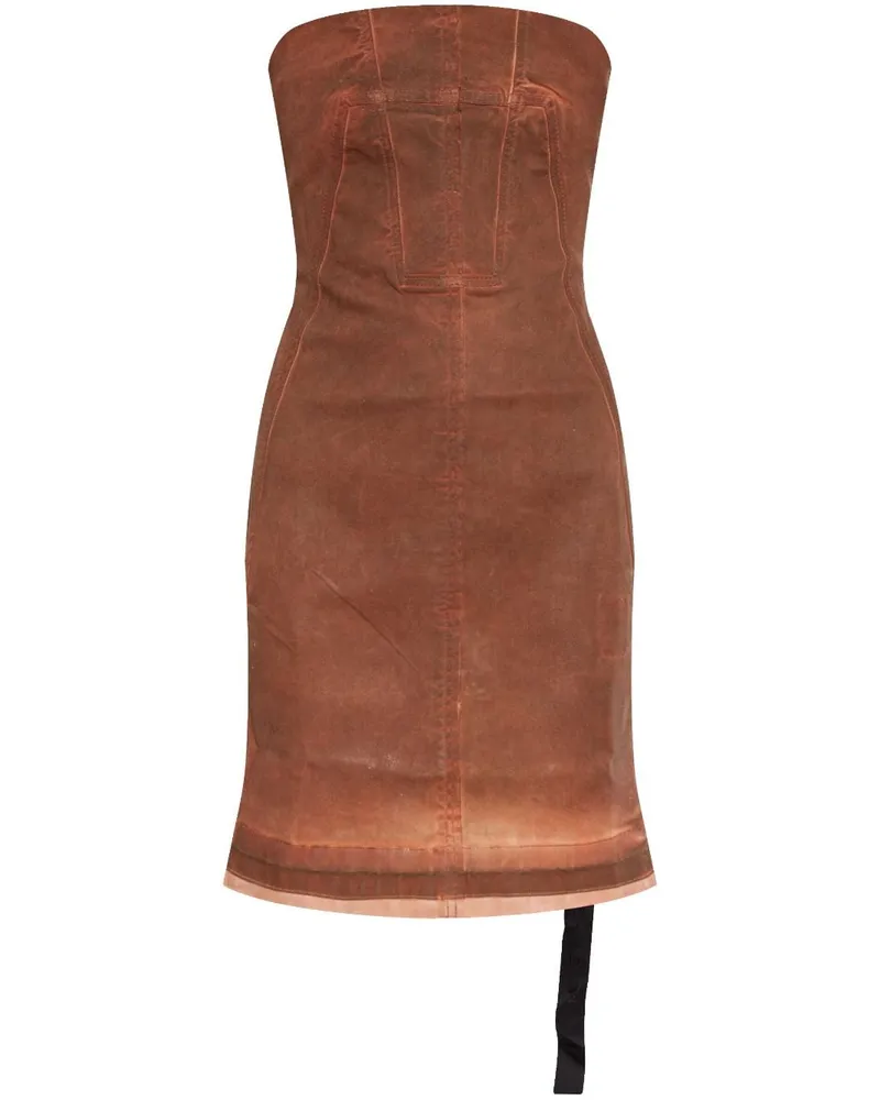 DRKSHDW by Rick Owens Schulterfreies Jeanskleid - Orange Orange