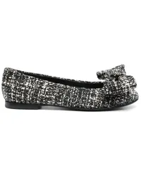 Attilio Giusti Leombruni Tweed-Ballerinas Schwarz