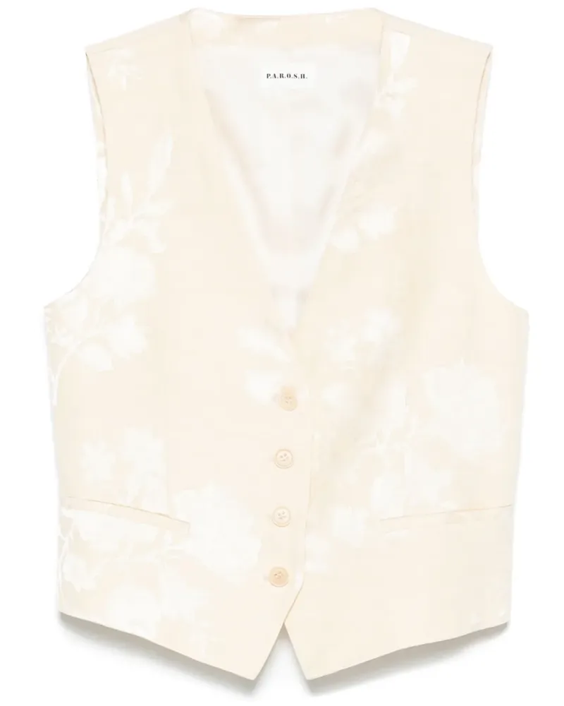 P.A.R.O.S.H. P.A.R.O H. Weste mit Blumen-Jacquardmuster - Nude Nude