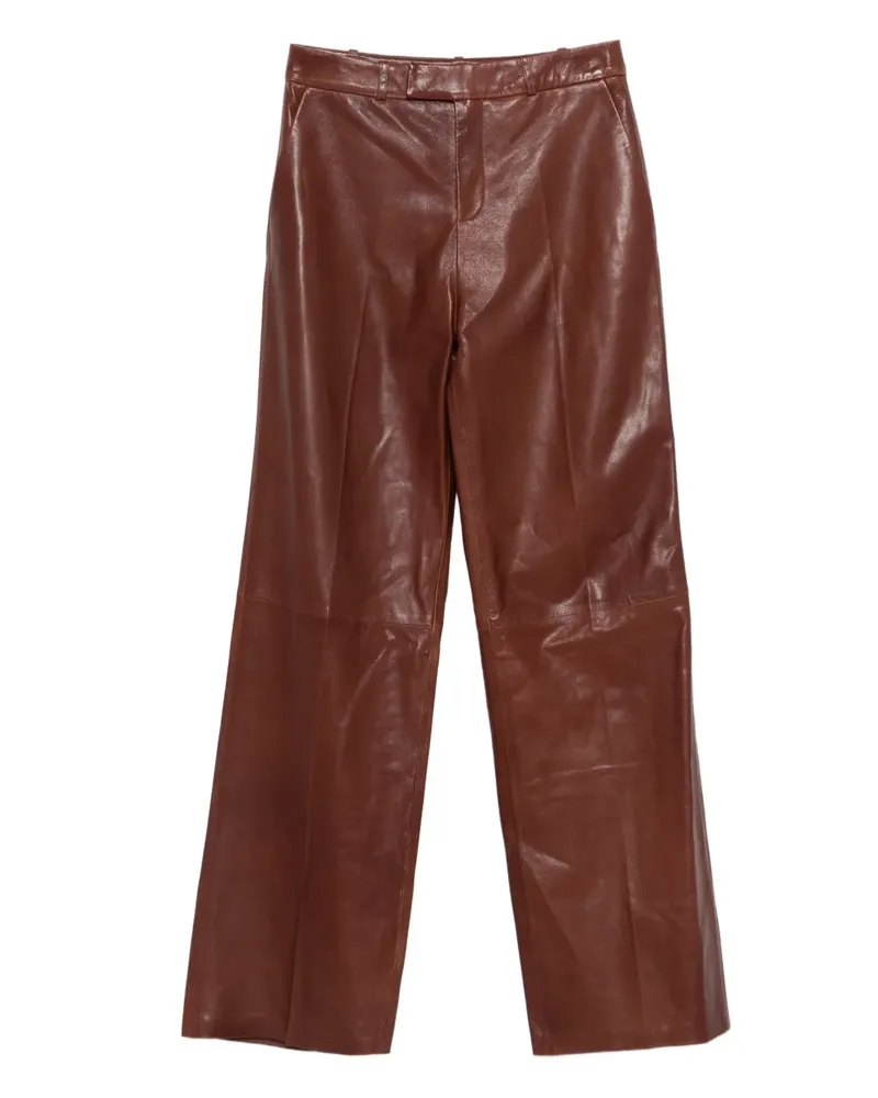 Arma Lederhose mit geradem Bein - Braun Braun
