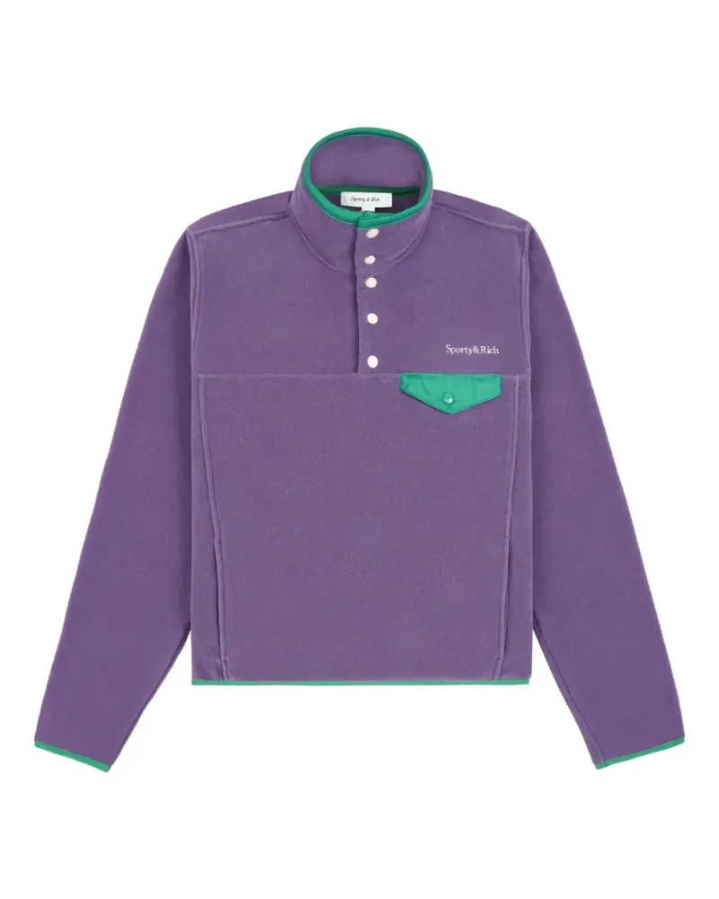 SPORTY & RICH Sweatshirt mit Logo-Stickerei - Violett Violett