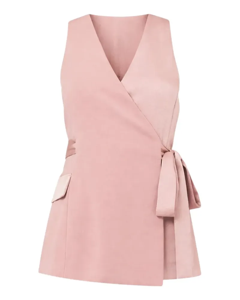 Liu Jo wrap-style side-tie gilet - Rosa Rosa