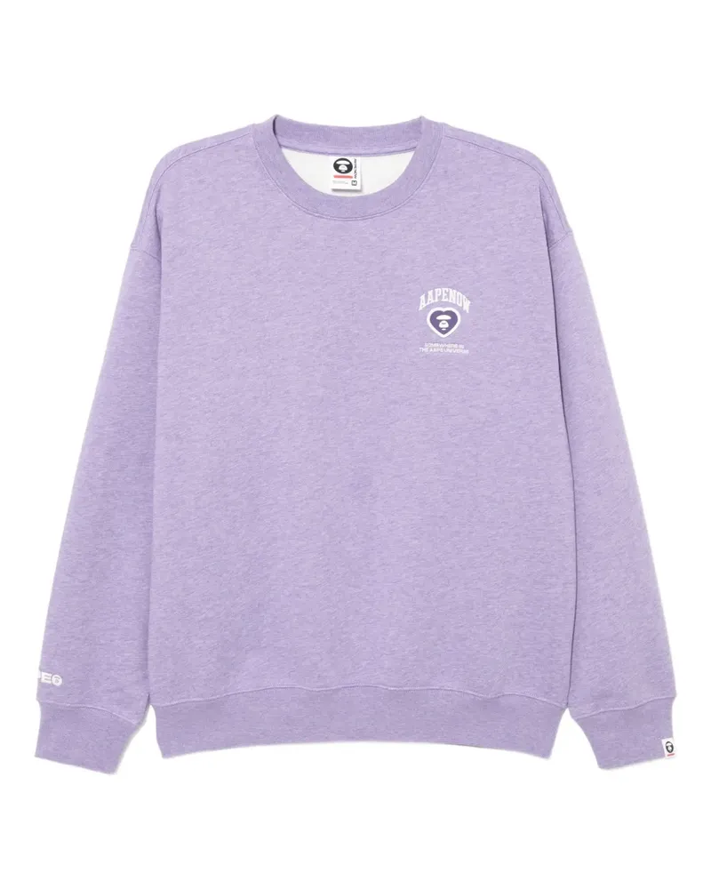 BAPE Sweatshirt mit Logo-Patch - Violett Violett