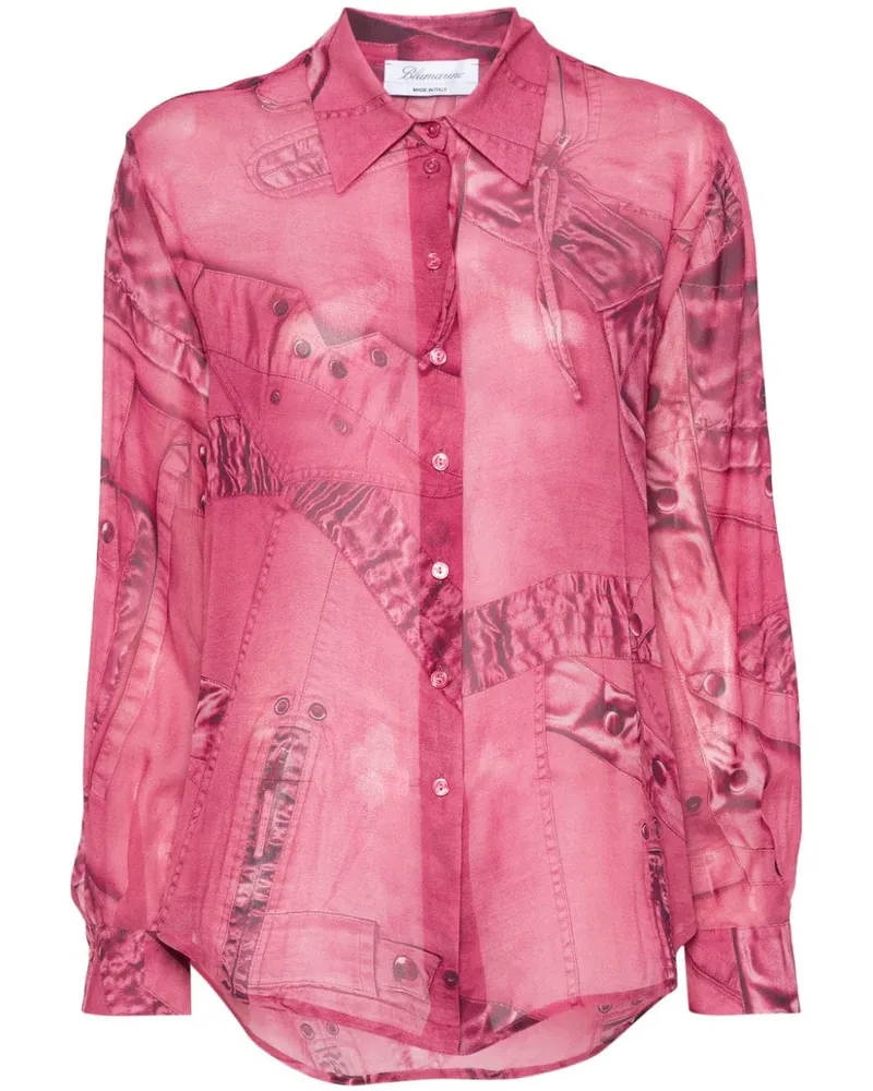 Blumarine Hemd mit grafischem Print - Rosa Rosa