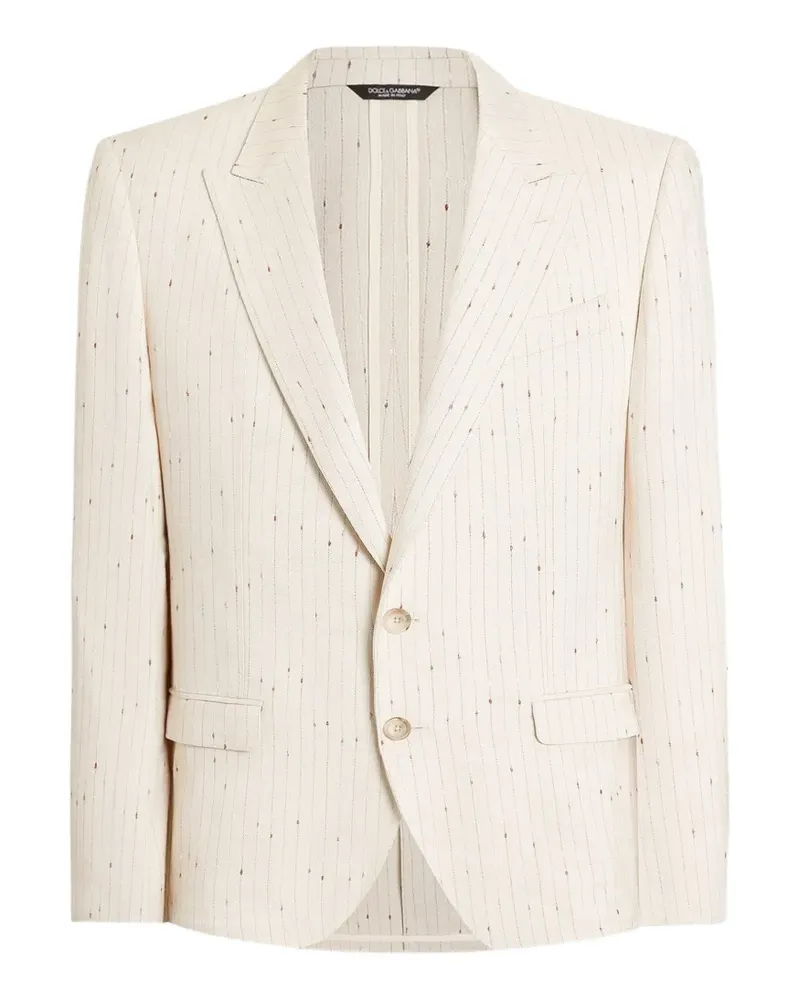Dolce & Gabbana SINGLE-BREASTED PINSTRIPE FINISH JACKET - Nude Nude