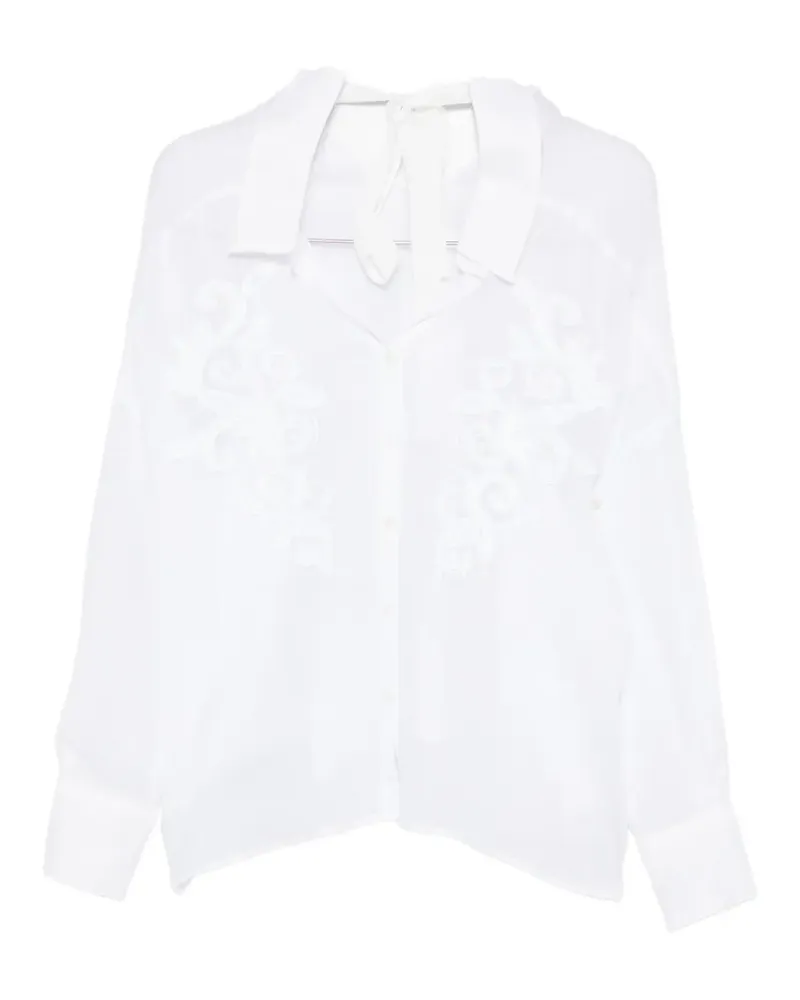 Ermanno Scervino foral-embroidered shirt - Weiß Weiß