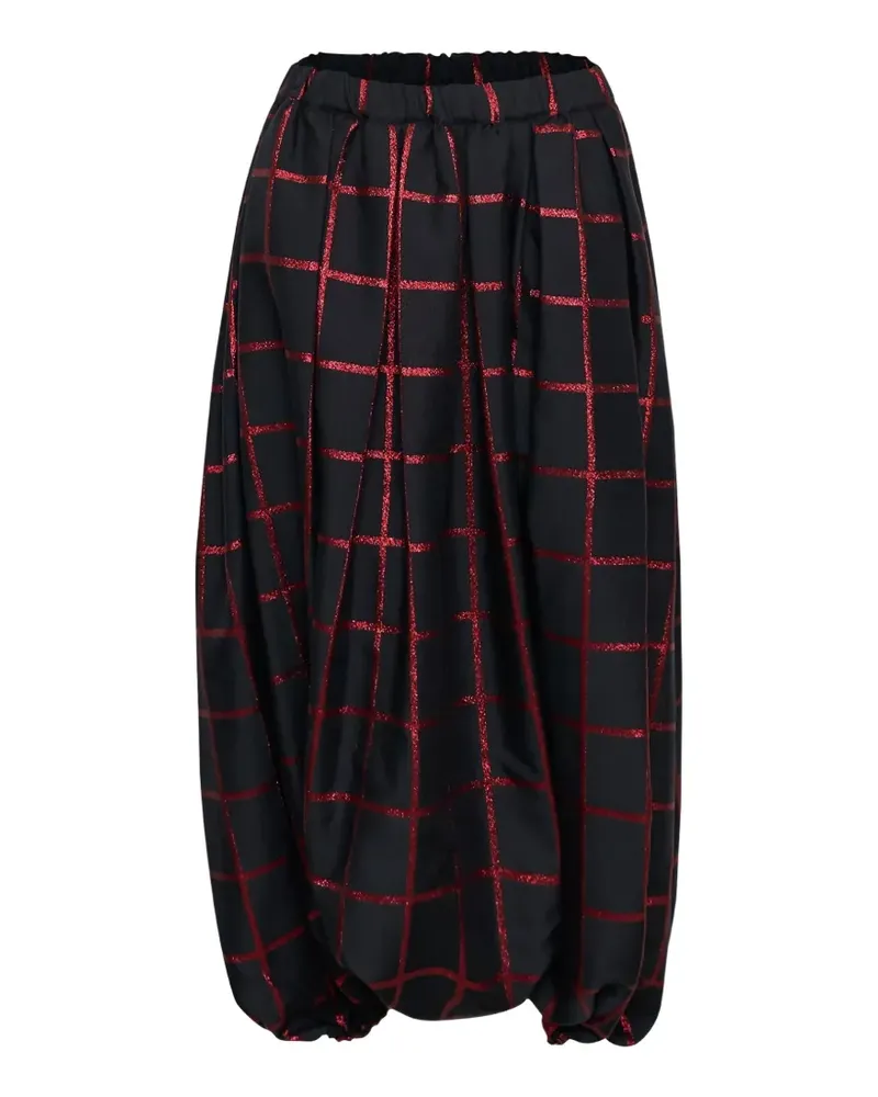 Comme des Garçons check-pattern jacquard trousers - Schwarz Schwarz