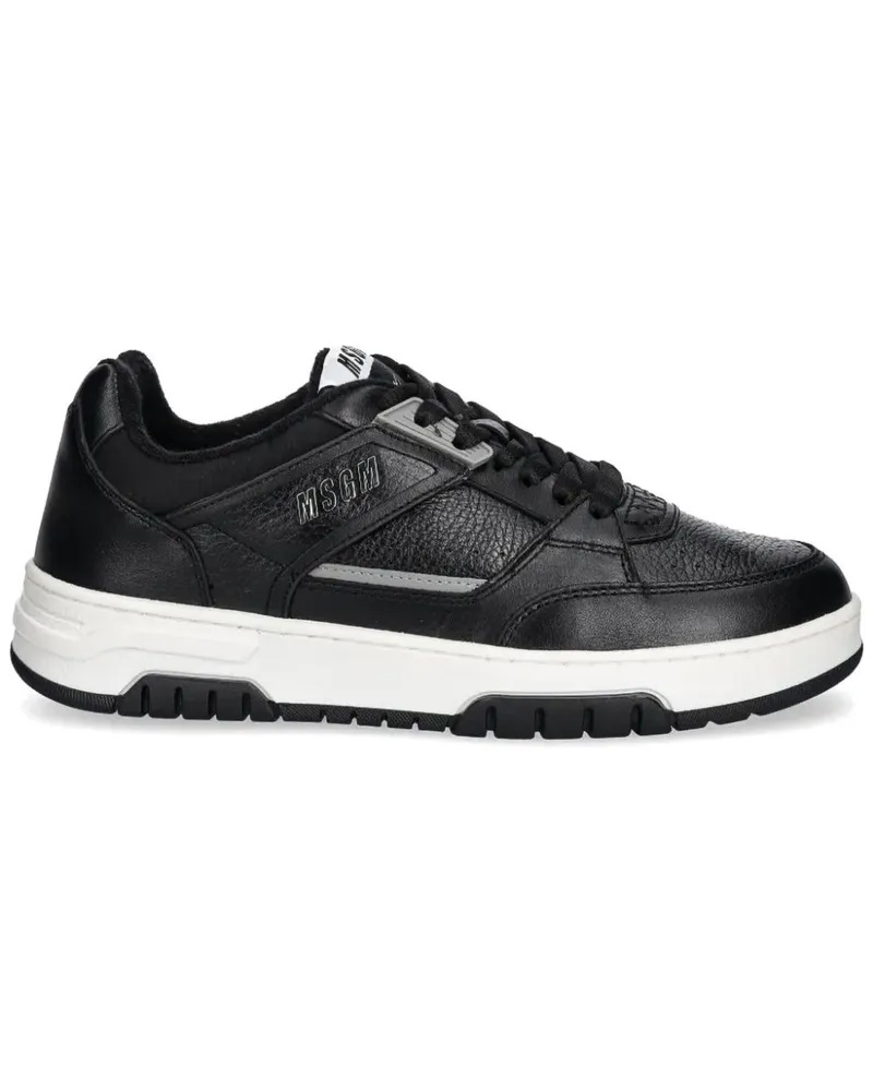 MSGM Sneakers mit Logo-Patch - Schwarz Schwarz