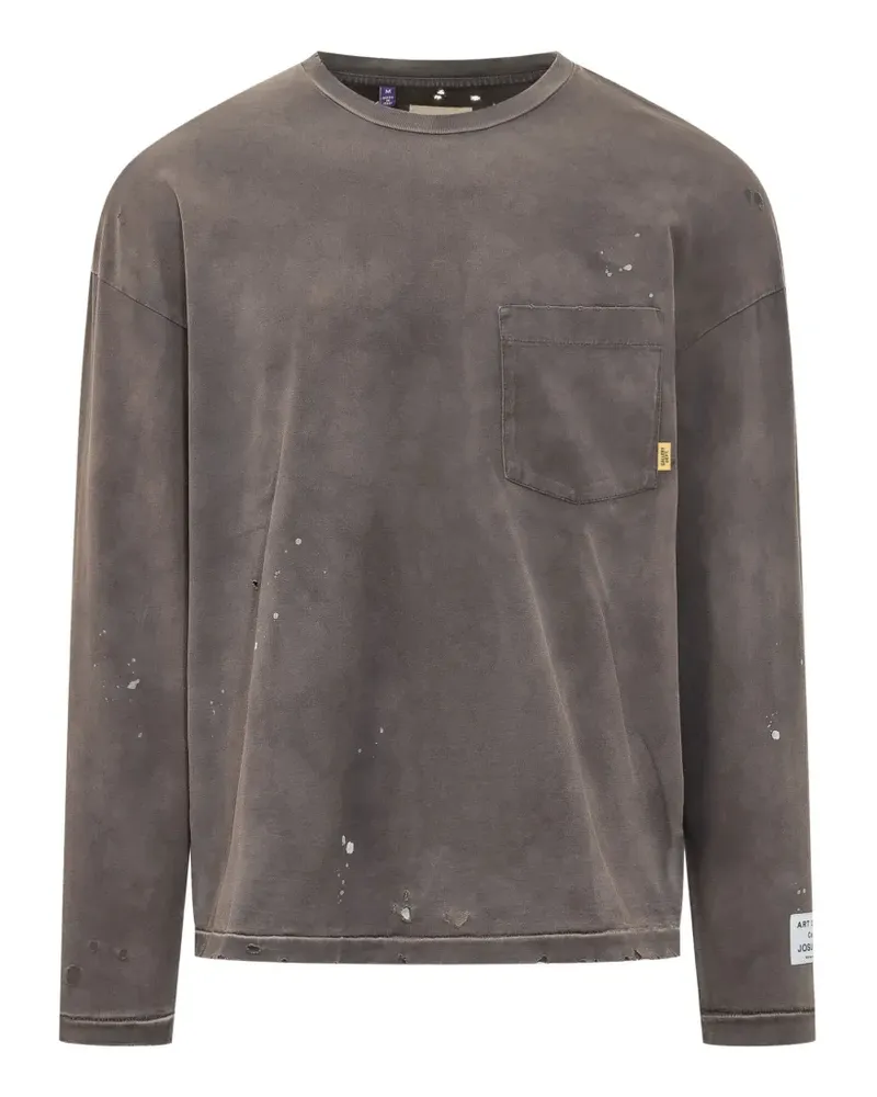 GALLERY DEPT. distressed-effect paint-splatter T-shirt - Grau Grau