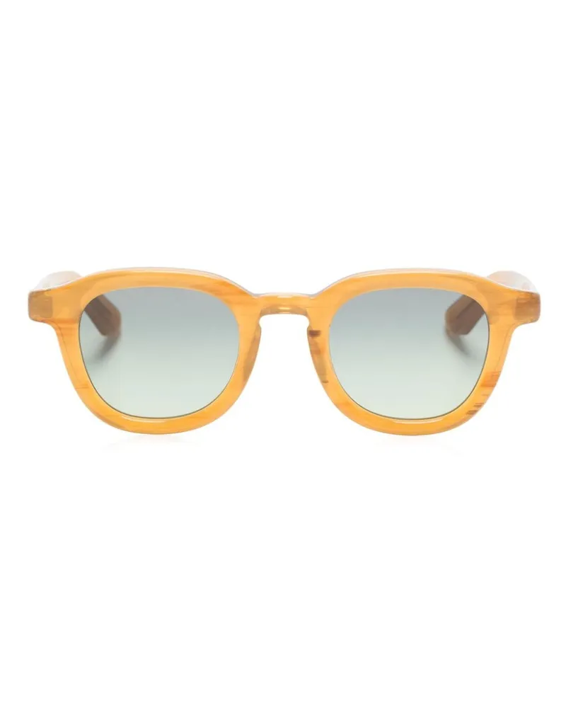 MOSCOT Eckige Dahven Sonnenbrille Gelb