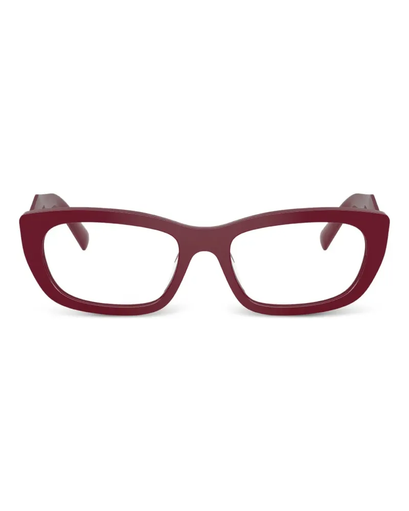 Prada Brille mit geometrischem Gestell - Rot Rot
