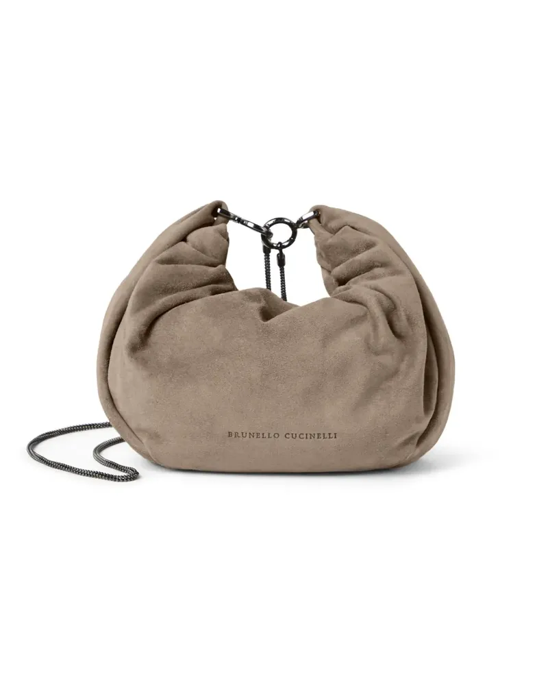 Brunello Cucinelli Umhängetasche mit Logo-Prägung - Braun Braun