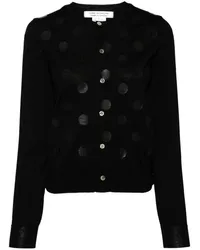 Comme des Garçons Cardigan mit Polka Dots Schwarz