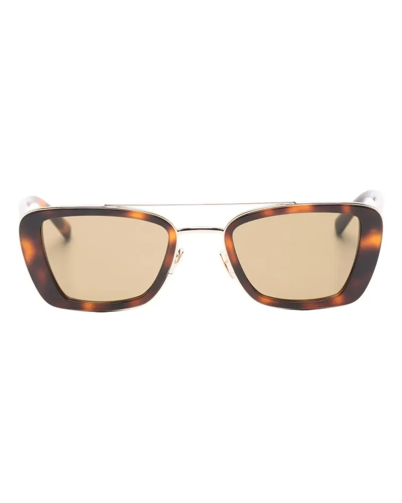 Saint Laurent Sonnenbrille mit eckigem Gestell - Braun Braun