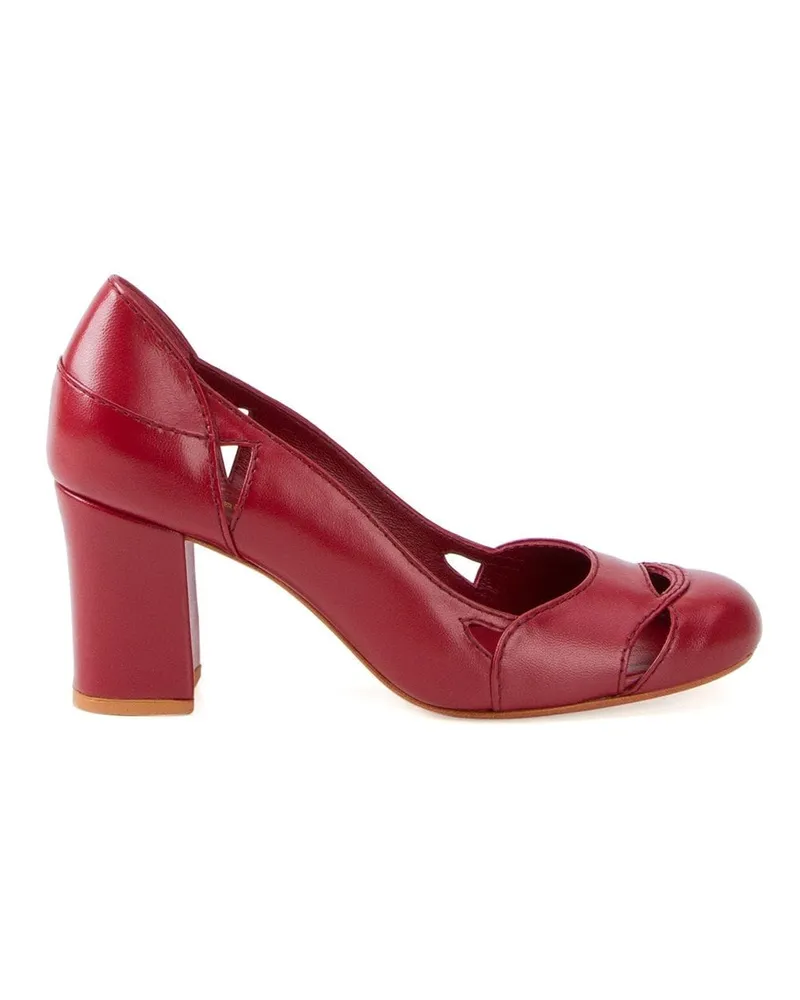 Sarah Chofakian Pumps mit Blockabsatz - Rot Rot