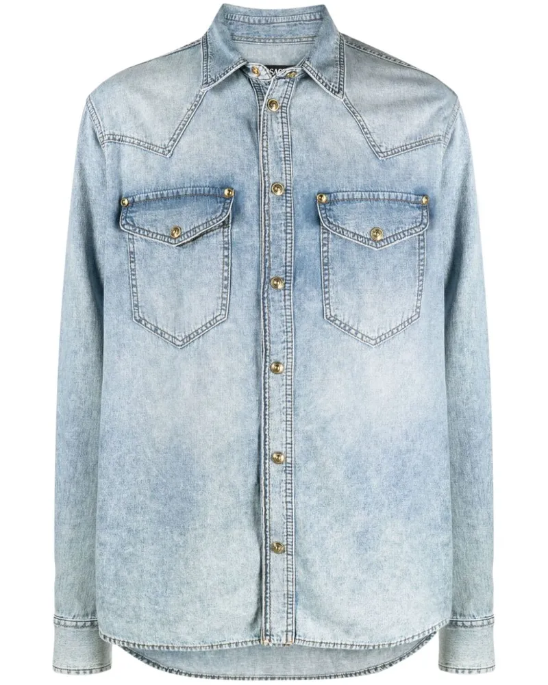 Versace Jeans Jeanshemd im Western-Look - Blau Blau