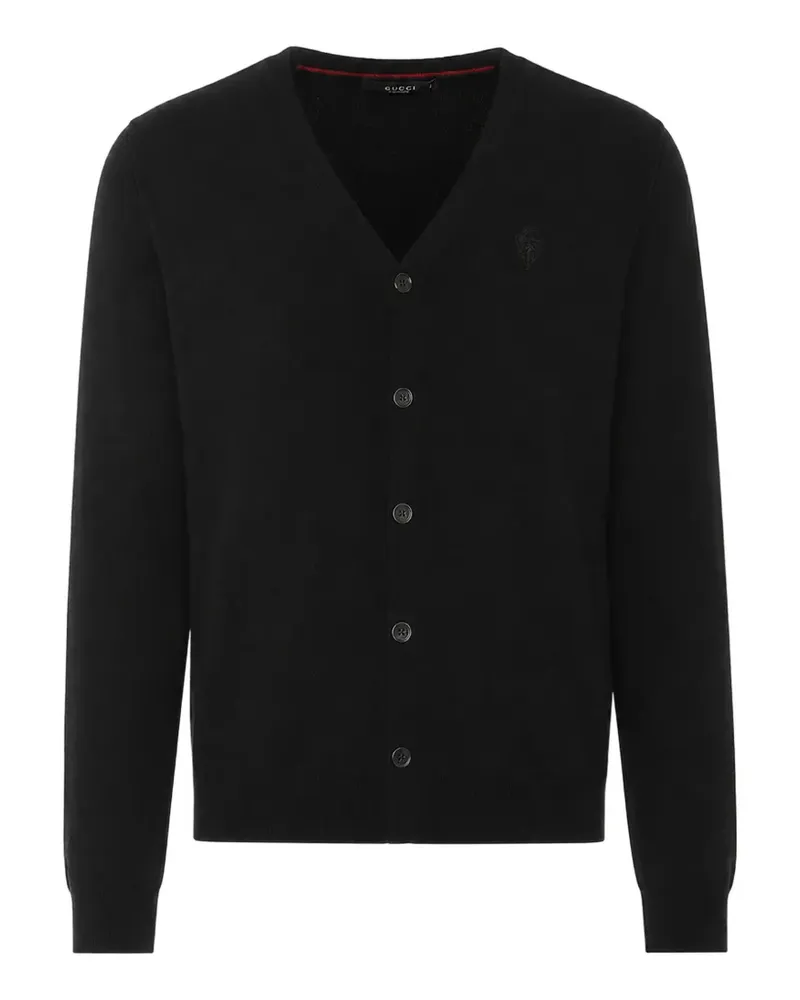 Gucci Bestickter Cardigan mit V-Ausschnitt - Schwarz Schwarz