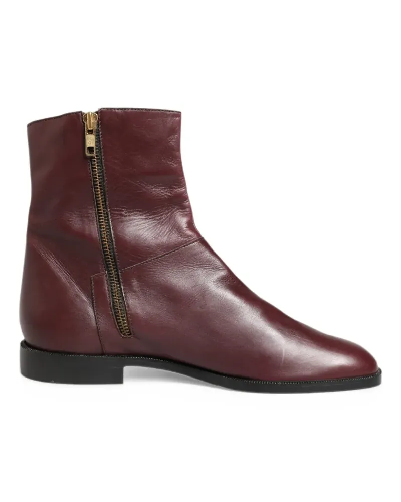 Dolce & Gabbana side-zip leather ankle boots - Rot Rot