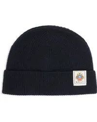 Bally Beanie mit Logo-Patch Blau