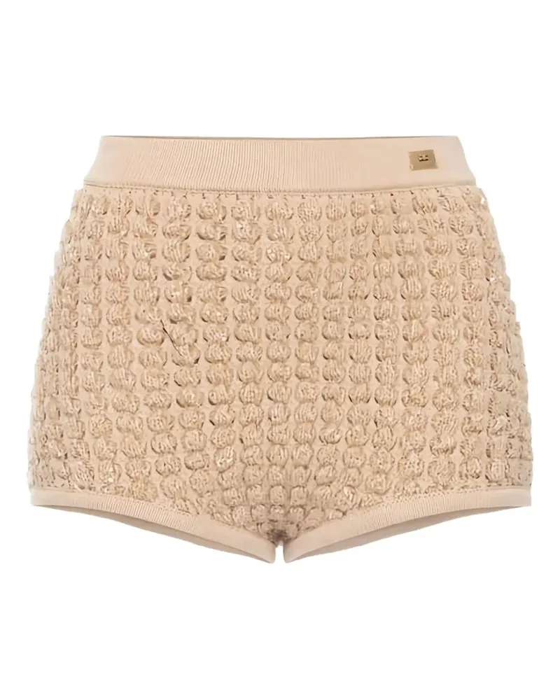 Elisabetta Franchi Shorts mit Pailletten - Nude Nude