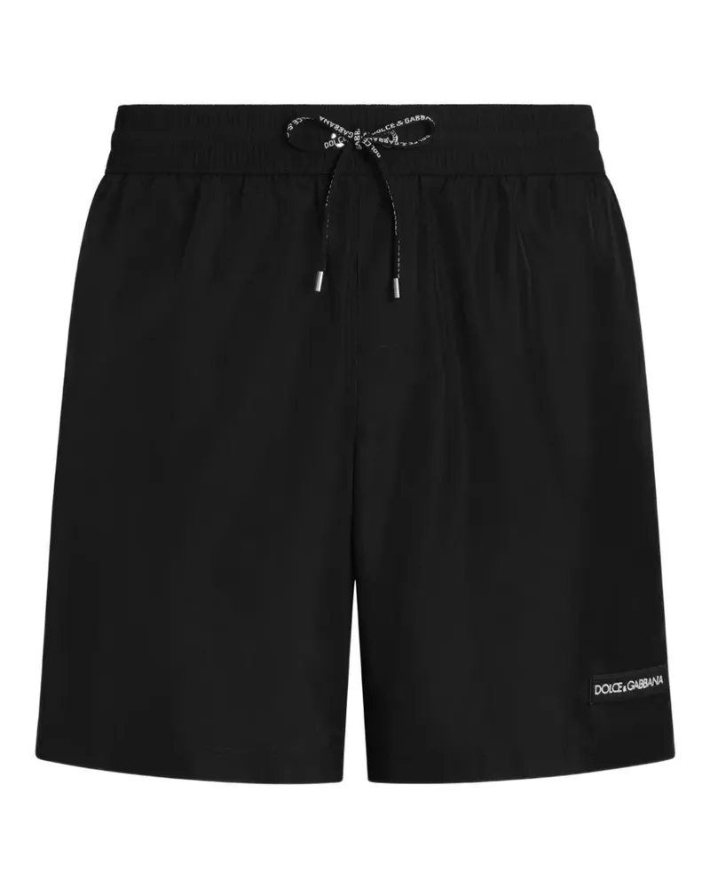 Dolce & Gabbana Badeshorts aus Canvas - Schwarz Schwarz