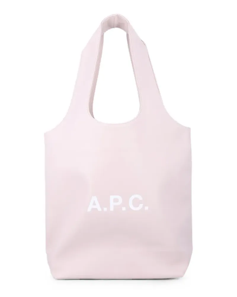 A.P.C. Ninon logo-print tote bag - Rosa Rosa
