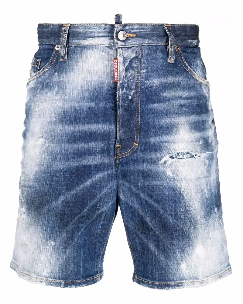 Dsquared2 Jeans-Shorts im Distressed-Look - Blau Blau